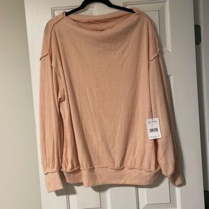 NWT Free people robbed light sweater color nectar size small